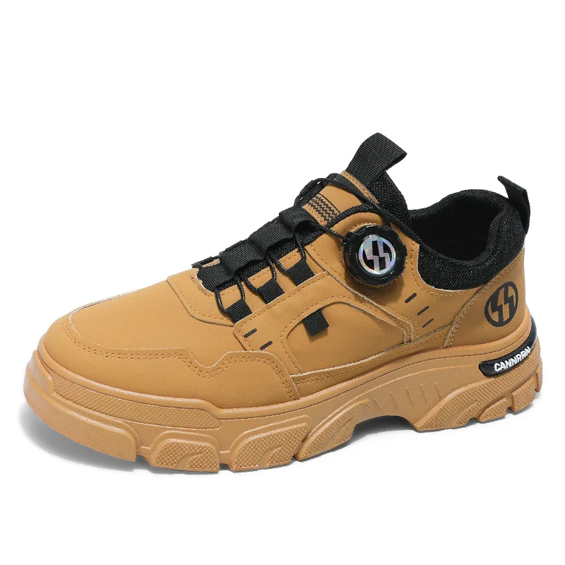 Men's boots autumn and winter new rotating shoelaces fashion casual boots youth outdoor boots anti slip soft sole workwear boots - Image 9
