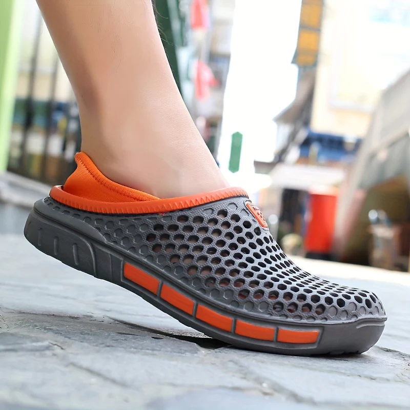 Men's Breathable Slip On Sandals, Comfy Non Slip Anti Odor EVA Summer Beach Walking Shoes, Men's Footwear - Image 5