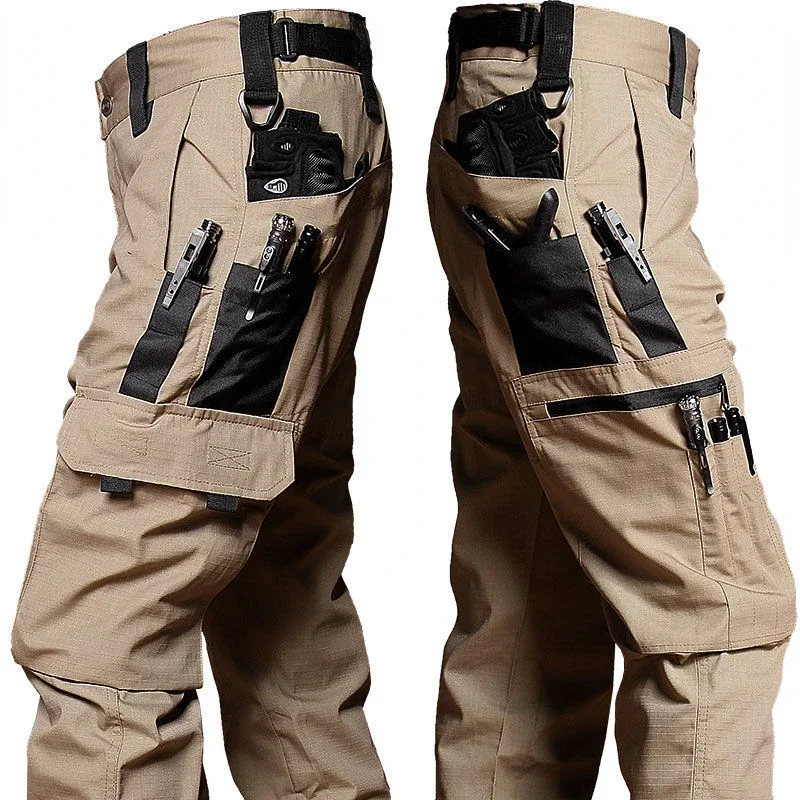 Men's Cargo Pants Multi Pockets Work Trousers Casual Tactical Pants Male Outwear Straight Autumn Winter Wear-resisting Trousers - Image 13