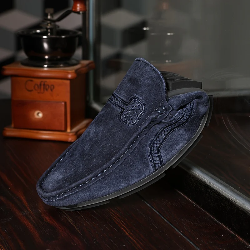 Men's Casual Loafers, Upper, PU Lining, Rubber Sole, Fabric Insole, Round Toe Slip-On Shoes for All Seasons, Dressy Shoes - Image 10