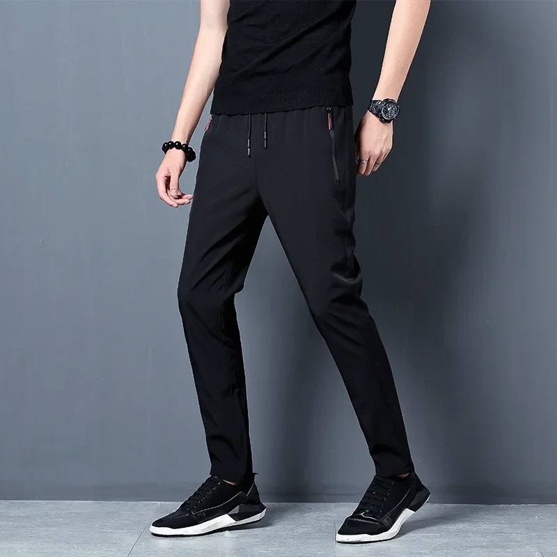 Men's Casual Pants Stretch Slim Fit Elastic Waist Jogger Korean Classic Blue Black Gray Male Brand Trousers Plus Size 4XL 5XL - Image 3