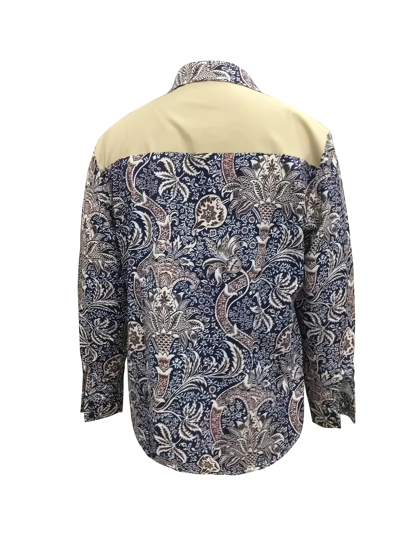 Men'S Casual Shirt, Geometric Pattern Print - Casual Buttons Long Sleeve Casual Party, Daily Festival, Four Seasons, Lapel Long Sleeve Outdoor Shirt, Comfortable Men'S Spring and Autumn Shirt, Fashion Top - Image 2