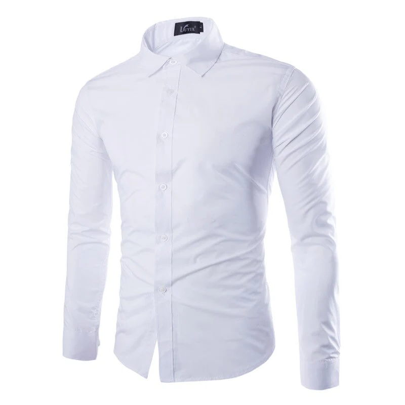 Mens Casual Shirts 2022 Single Breasted Mens Slim Fit Dress Long Sleeve Shirts Soild Male Social Shirts Designer Chemise Homme - Image 7