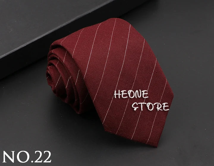 Mens Classic Cotton Ties High Quality Handmade Skinny 6CM Neck Tie Plaid Solid Color Striped Narrow Business Shirt Accessories - Image 29
