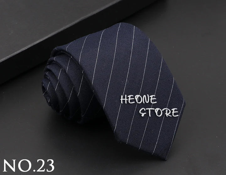 Mens Classic Cotton Ties High Quality Handmade Skinny 6CM Neck Tie Plaid Solid Color Striped Narrow Business Shirt Accessories - Image 30