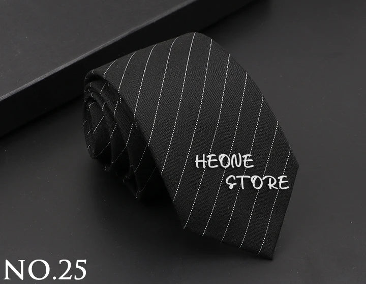 Mens Classic Cotton Ties High Quality Handmade Skinny 6CM Neck Tie Plaid Solid Color Striped Narrow Business Shirt Accessories - Image 32