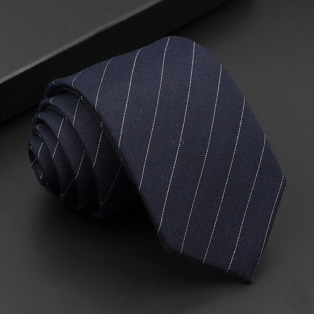 Mens Classic Cotton Ties High Quality Handmade Skinny 6CM Neck Tie Plaid Solid Color Striped Narrow Business Shirt Accessories - Image 35