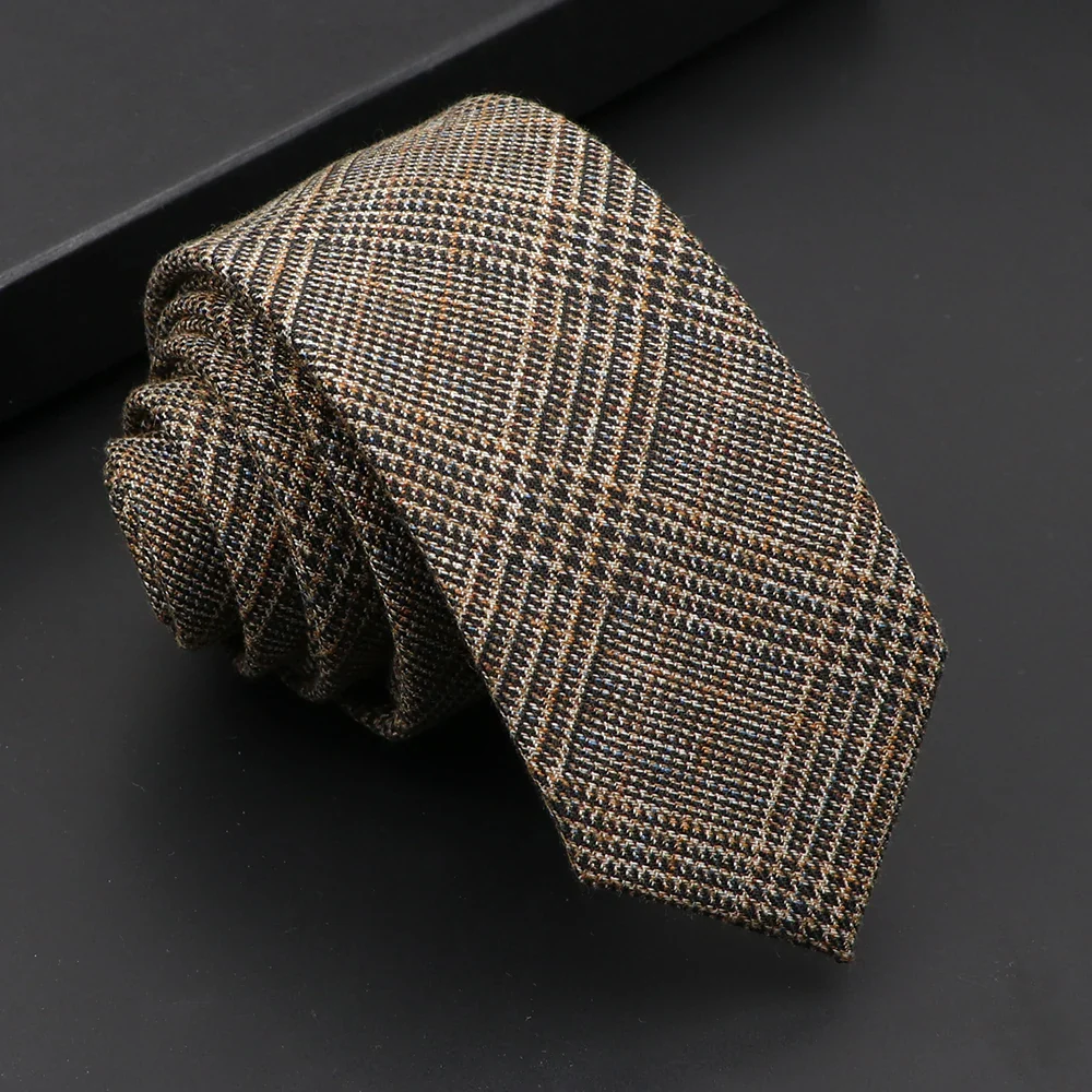 Mens Classic Cotton Ties High Quality Handmade Skinny 6CM Neck Tie Plaid Solid Color Striped Narrow Business Shirt Accessories - Image 36