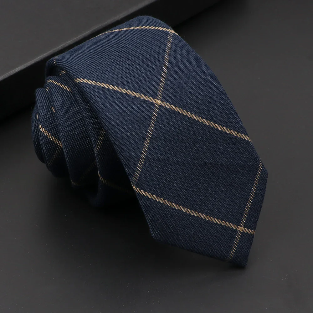 Mens Classic Cotton Ties High Quality Handmade Skinny 6CM Neck Tie Plaid Solid Color Striped Narrow Business Shirt Accessories - Image 41