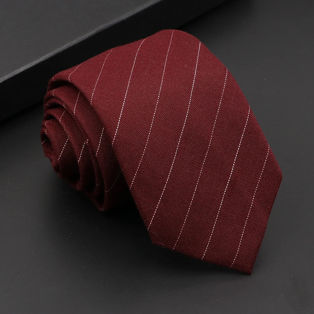 Mens Classic Cotton Ties High Quality Handmade Skinny 6CM Neck Tie Plaid Solid Color Striped Narrow Business Shirt Accessories - Image 42