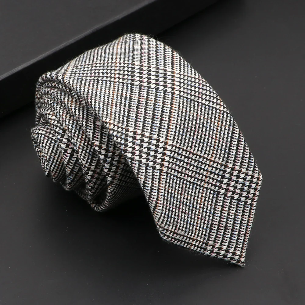 Mens Classic Cotton Ties High Quality Handmade Skinny 6CM Neck Tie Plaid Solid Color Striped Narrow Business Shirt Accessories - Image 50