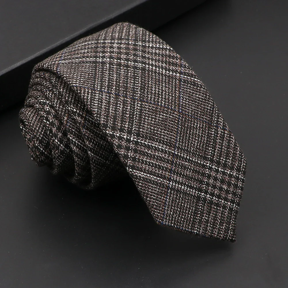 Mens Classic Cotton Ties High Quality Handmade Skinny 6CM Neck Tie Plaid Solid Color Striped Narrow Business Shirt Accessories - Image 51
