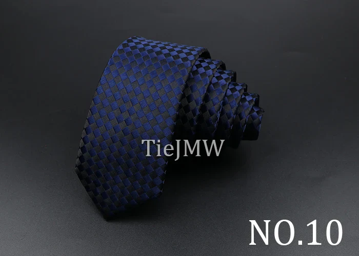 Men's Classic Skinny Stripe Necktie Red Navy Blue Ties Jacquard Woven Solid Plaid Dots Tie Daily Wear Cravat Wedding Party Gift - Image 16