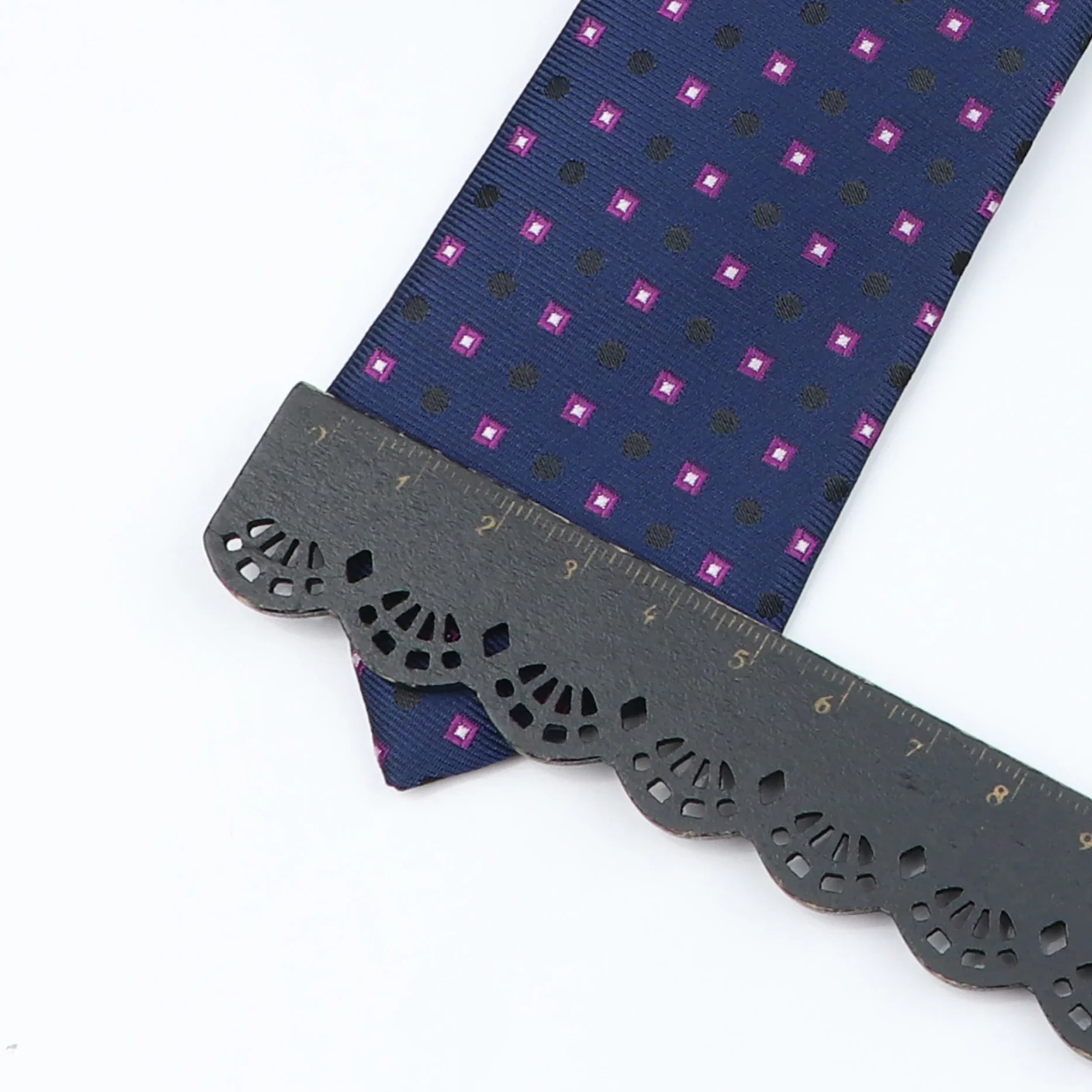 Men's Classic Skinny Stripe Necktie Red Navy Blue Ties Jacquard Woven Solid Plaid Dots Tie Daily Wear Cravat Wedding Party Gift - Image 2