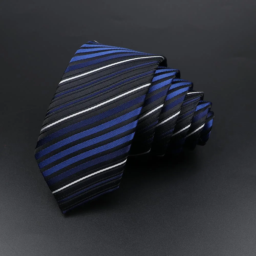 Men's Classic Skinny Stripe Necktie Red Navy Blue Ties Jacquard Woven Solid Plaid Dots Tie Daily Wear Cravat Wedding Party Gift - Image 40