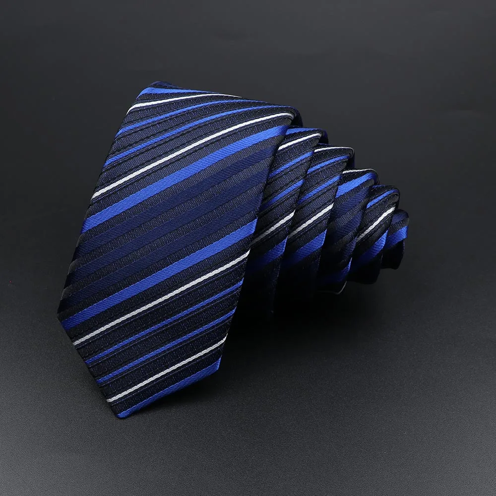 Men's Classic Skinny Stripe Necktie Red Navy Blue Ties Jacquard Woven Solid Plaid Dots Tie Daily Wear Cravat Wedding Party Gift - Image 46