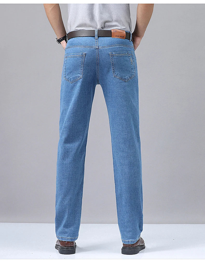 Men's Denim Jeans Thin Summer Straight Business Soft Fashion New High Quality Pants New Arrivals Dropship OL Work Trousers - Image 11