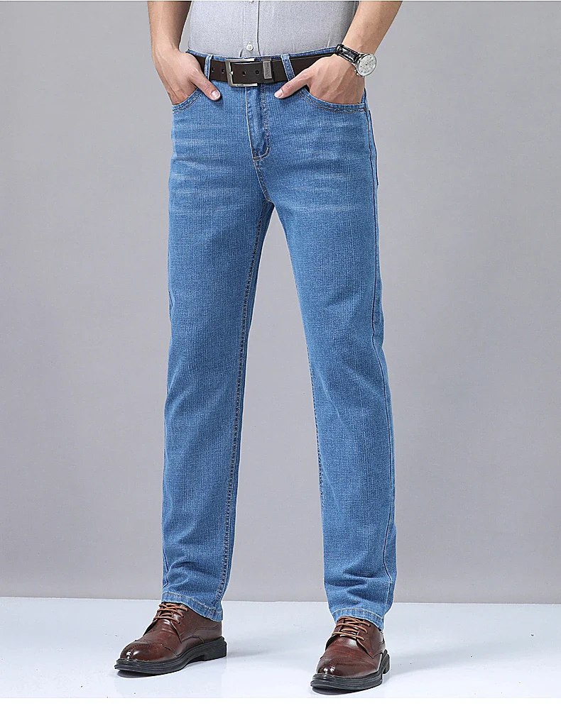 Men's Denim Jeans Thin Summer Straight Business Soft Fashion New High Quality Pants New Arrivals Dropship OL Work Trousers - Image 7
