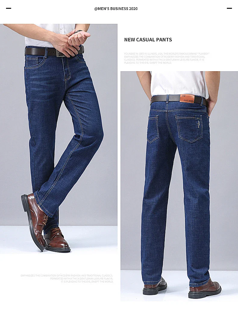 Men's Denim Jeans Thin Summer Straight Business Soft Fashion New High Quality Pants New Arrivals Dropship OL Work Trousers - Image 13