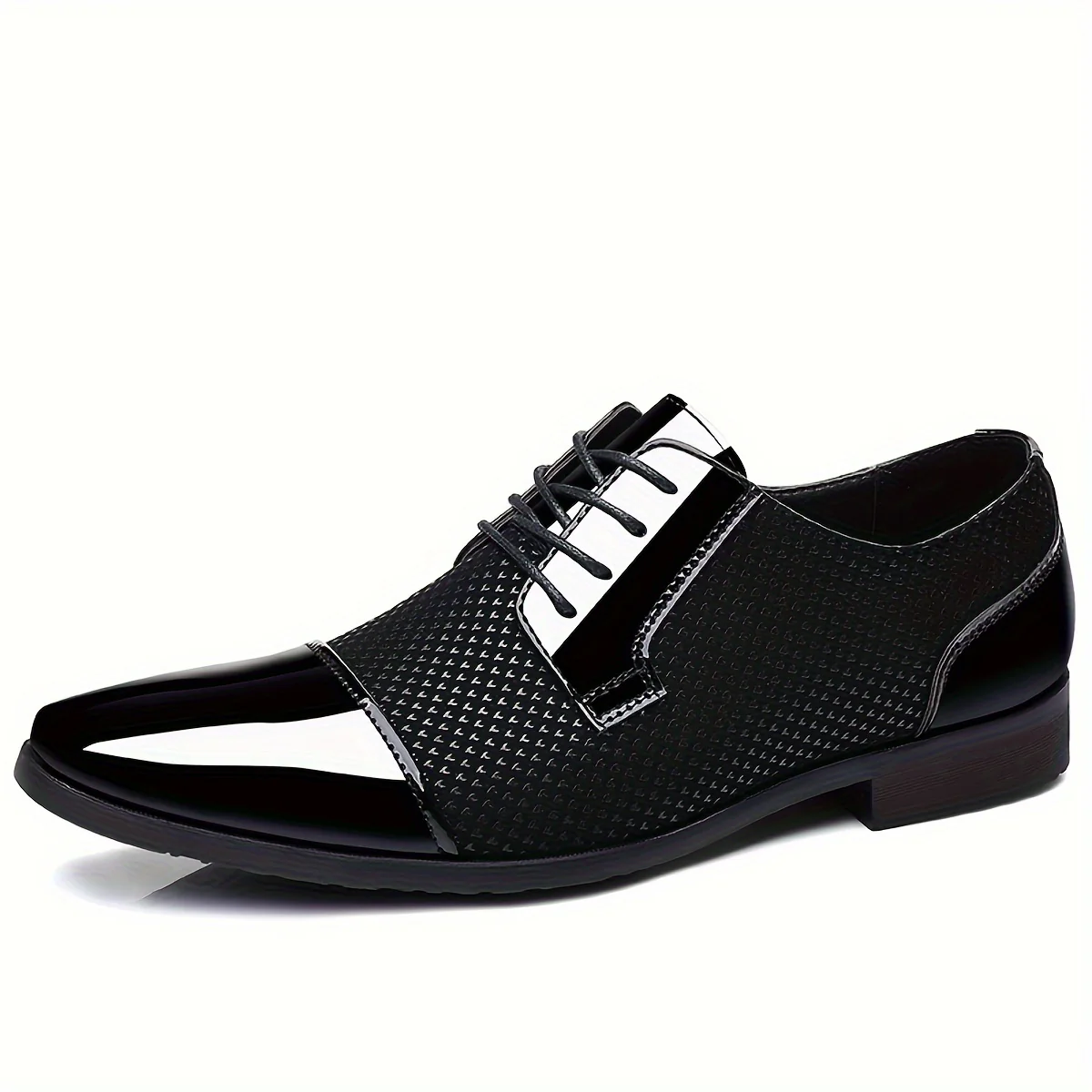 Men'S Dress Shoes Classic Lace-Up Formal Oxfords Modern Tuxedo Business Casual Scale Pattern Comfort Formal Shoes for Men Father'S Day Gift - Image 4
