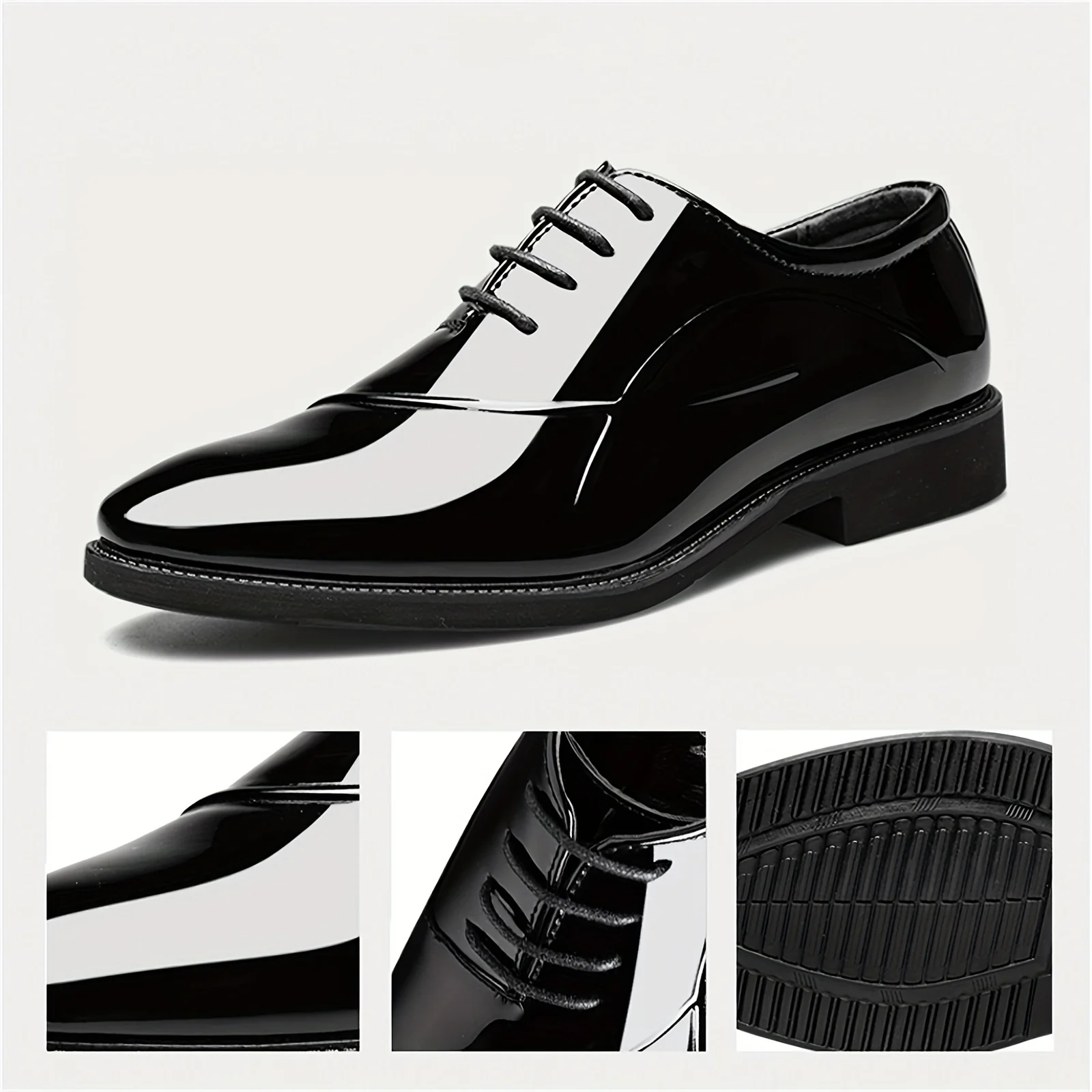 Men's Dress Shoes Classic Modern Formal Business Oxford Comfortable Tuxedo Casual Lace Up Derbys Shoes for Men Father's Day Gift - Image 9