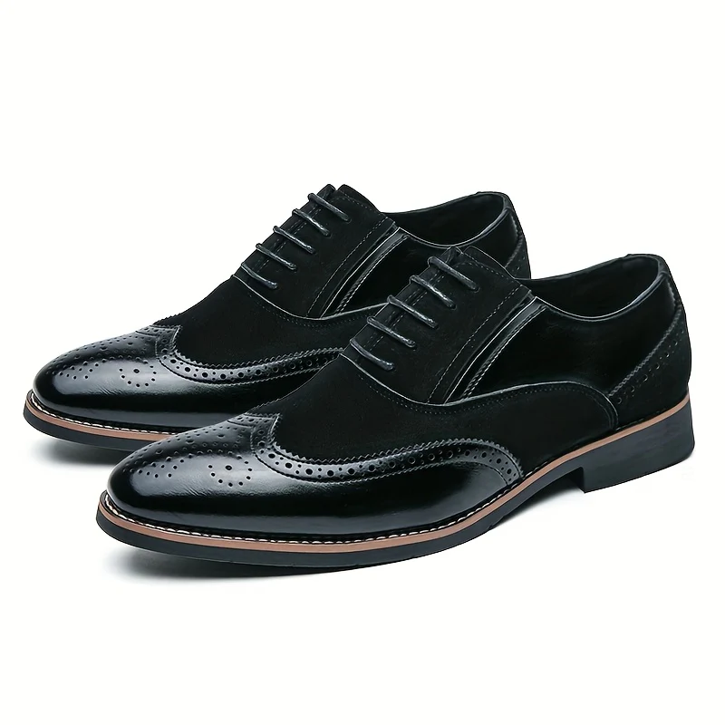 Men'S Dress Shoes Leather Classic Formal Men Oxfords Retro Derby Oxford - Image 11