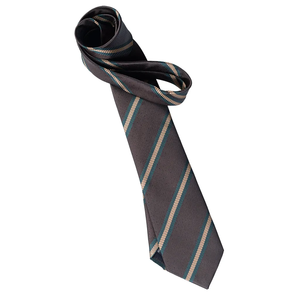 Men's Fashion Silk Tie 8cm Striped Novelty Necktie Blue Green Orange Color Ties For Men Floral Party Ties Wedding Business Gift - Image 3