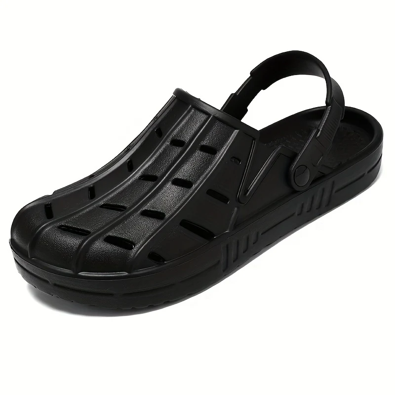 Men's Fashionable Breathable Oversized Clogs - Casual Slip-On Beach & Garden Sandals, EVA Material - Image 4