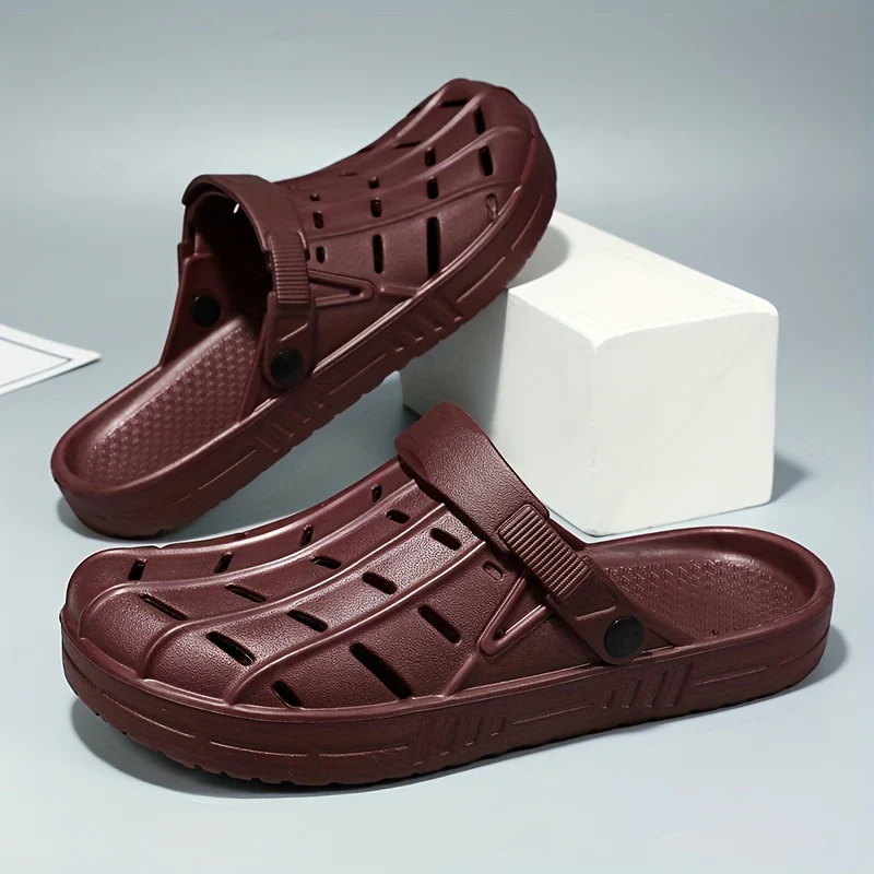 Men's Fashionable Breathable Oversized Clogs - Casual Slip-On Beach & Garden Sandals, EVA Material - Image 7