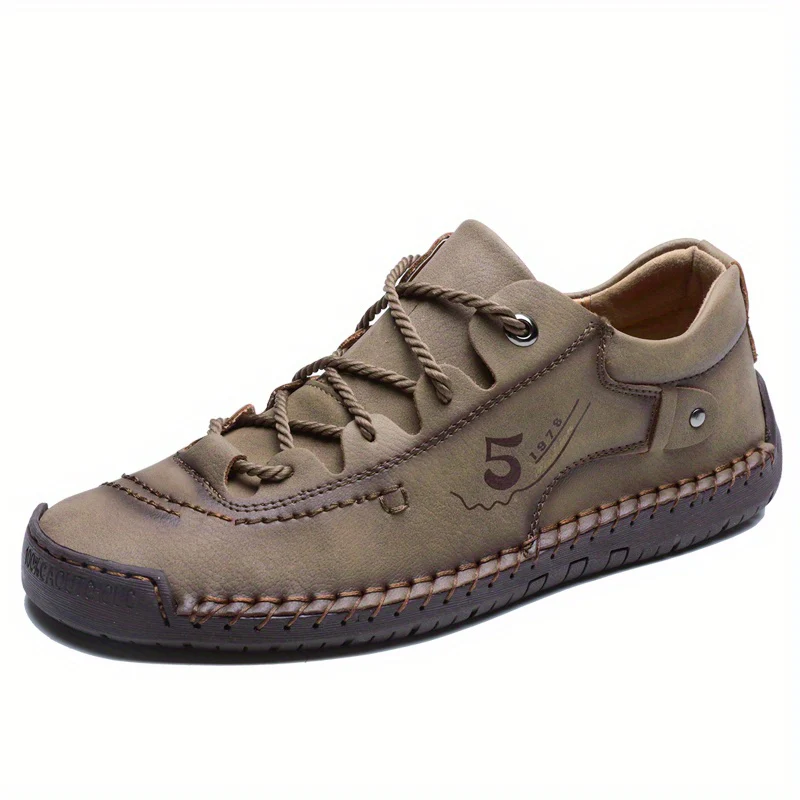Men's Handmade Stitching Casual Shoes Flats Outdoor Walking Sneakers - Image 25