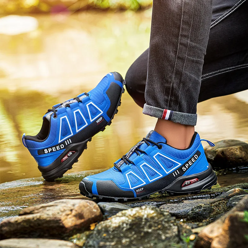 Men's Hiking Shoes All-terrain Outdoor Sports Shoes Breathable Mesh Non-slip Wear-resistant Hiking Shoes Outdoor Cycling Shoes - Image 3