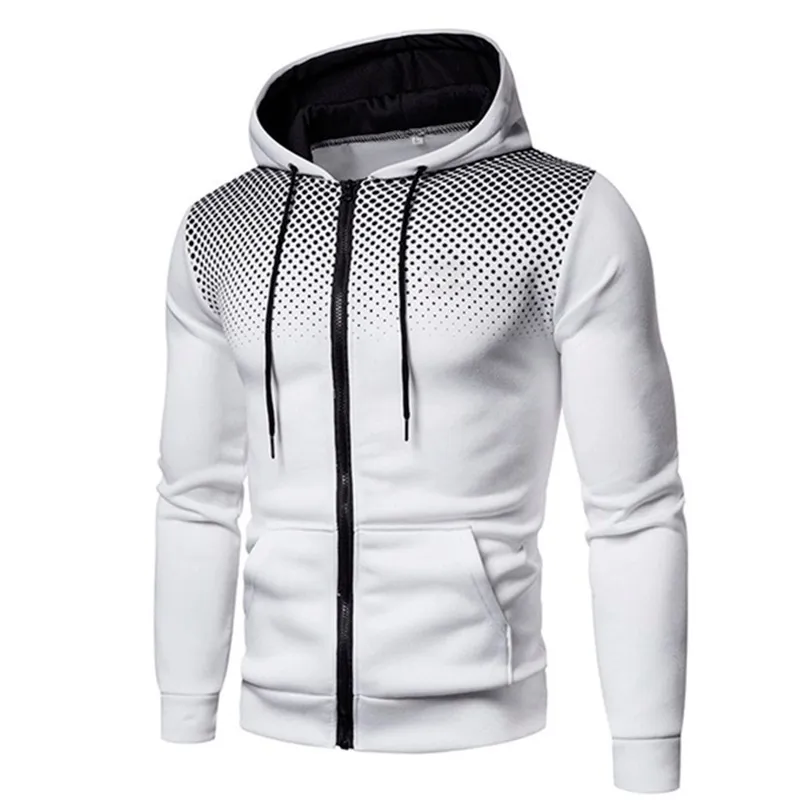 Mens Hoodie Zip Up Hoodie Sweatshirt Graphic Zipper Pocket Polka Pot Print Sports Outdoor Casual Daily Hoodies Slim Sweatshirts - Image 5