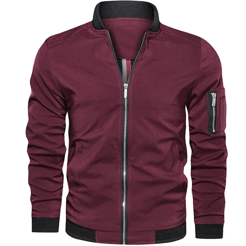 Mens Jackets Casual Coats Fashion Slim Men Jacket Male Motorcycle Streetwear Men's Bomber Jacket Simple British Style Man Coat - Image 7