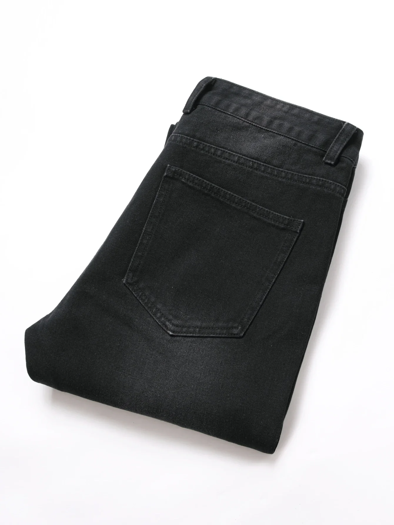 Men's Jeans Black Denim Pants Straight Leg Comfort Mid Waist White Embroidery Casual Streetwear Spring Slim Fit Trousers - Image 6