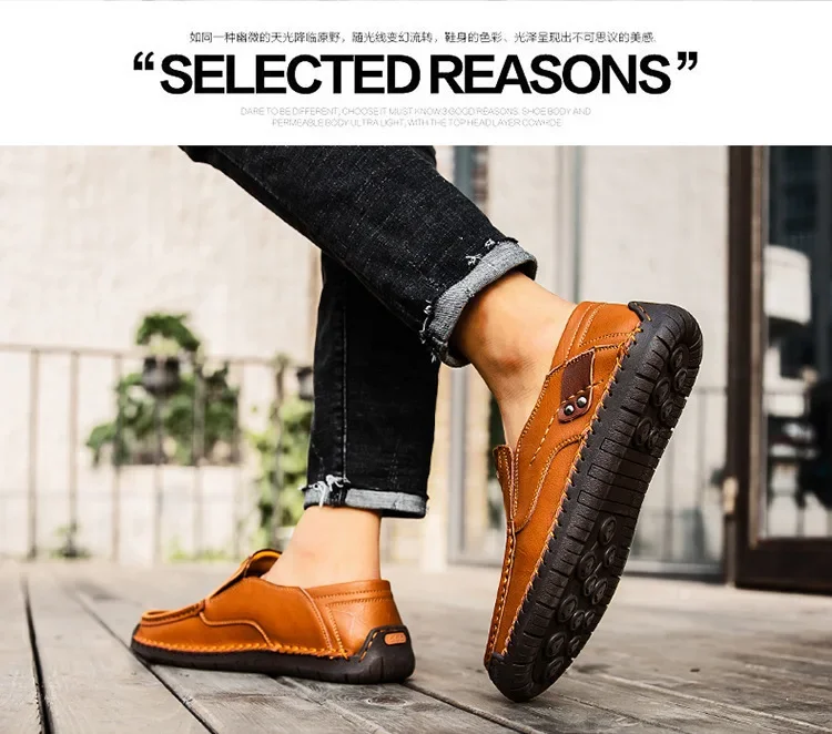 Mens Loafers Breathable Slip on Italian Driving Shoes Chaussure Homme Genuine Leather Men Handmade Casual Shoes - Image 9