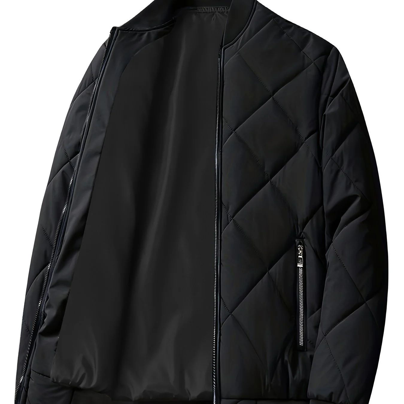 Men's Regular Fit Solid Color Sherpa Lined Varsity Jacket, Casual Fleece Lined Baseball Jacket Coat for Winter Autumn - Image 19