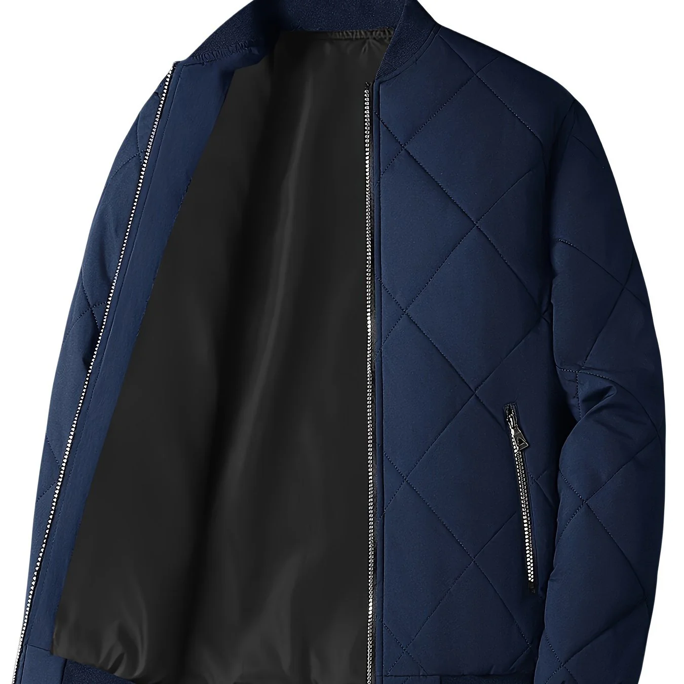 Men's Regular Fit Solid Color Sherpa Lined Varsity Jacket, Casual Fleece Lined Baseball Jacket Coat for Winter Autumn - Image 20