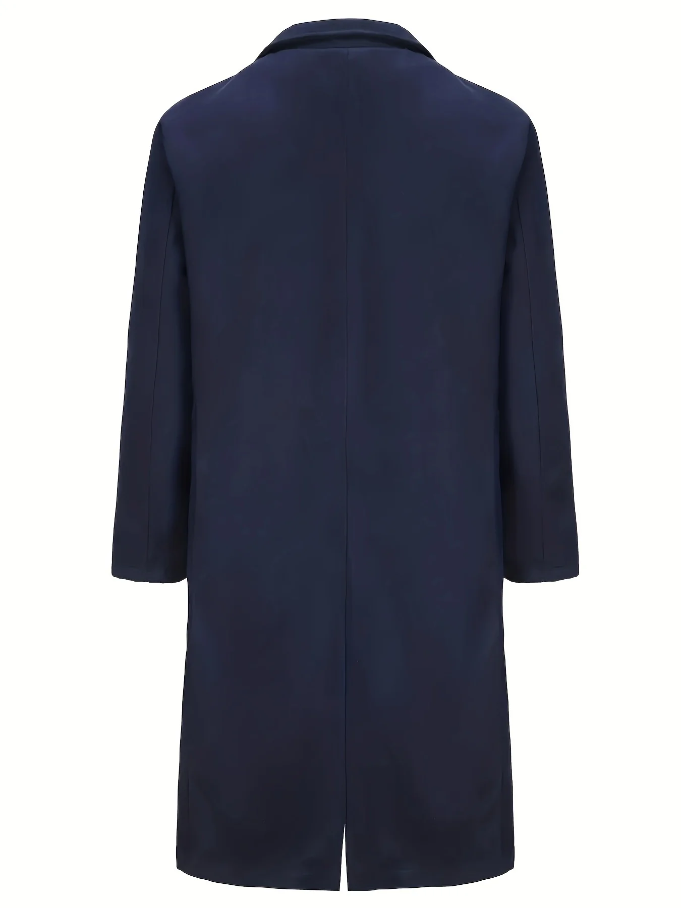 Men's Semi-formal Single Breasted Lapel Elegant Retro Trench Coat for Fall Winter Business - Image 7