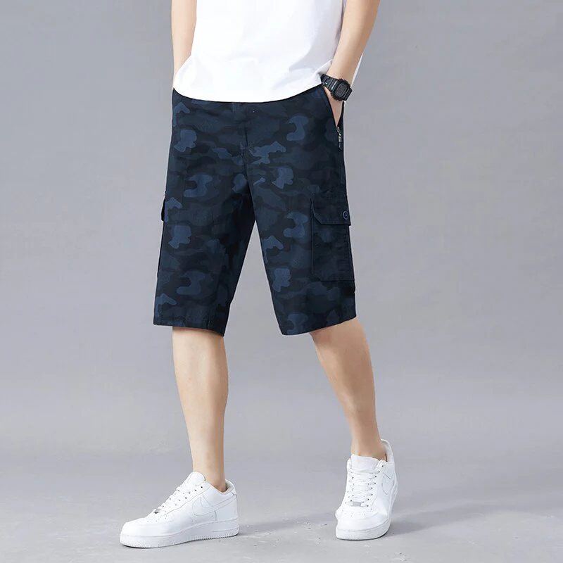 Men's Shorts Summer Breeches 2023 Thin Cotton Knee Length Trousers Male Quick Drying Beach Camouflage Cargo Pants Men Clothing - Image 6