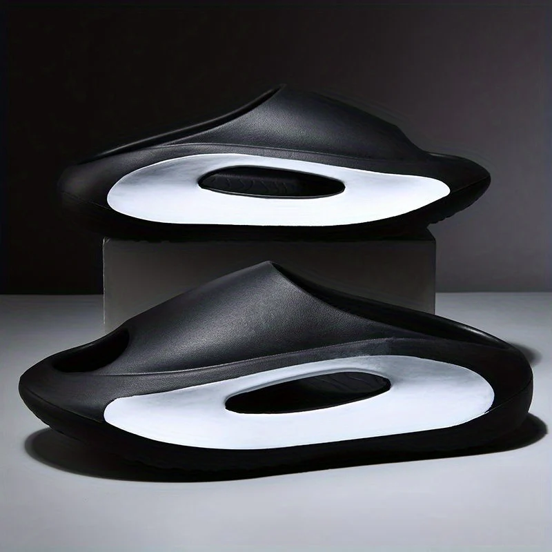 Men's Slippers Anti-collision Design Stepping On Feces Feeling Slippers Men's Bath Home Thickened Sole Heightened Sandals And Slippers Women - Image 11