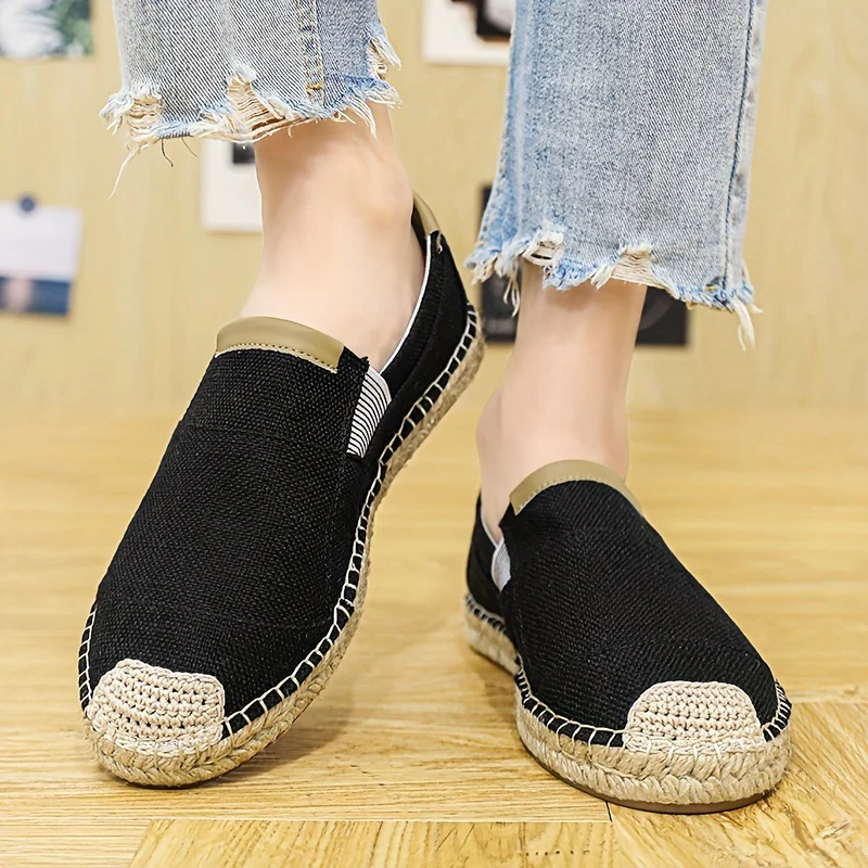 Men's Solid Color Simple Style Breathable Slip On Walking Shoes, Comfy Non Slip Casual Rubber Sole Shoes, Men's Footwear - Image 8