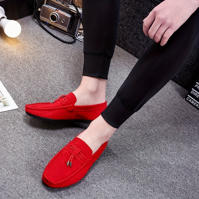 Men's Solid Color Slip On Tassel Loafer Shoes, Comfy Non Slip Casual Durable Rubber Sole Lightweight Walking Shoes, Men's Footwear - Image 7