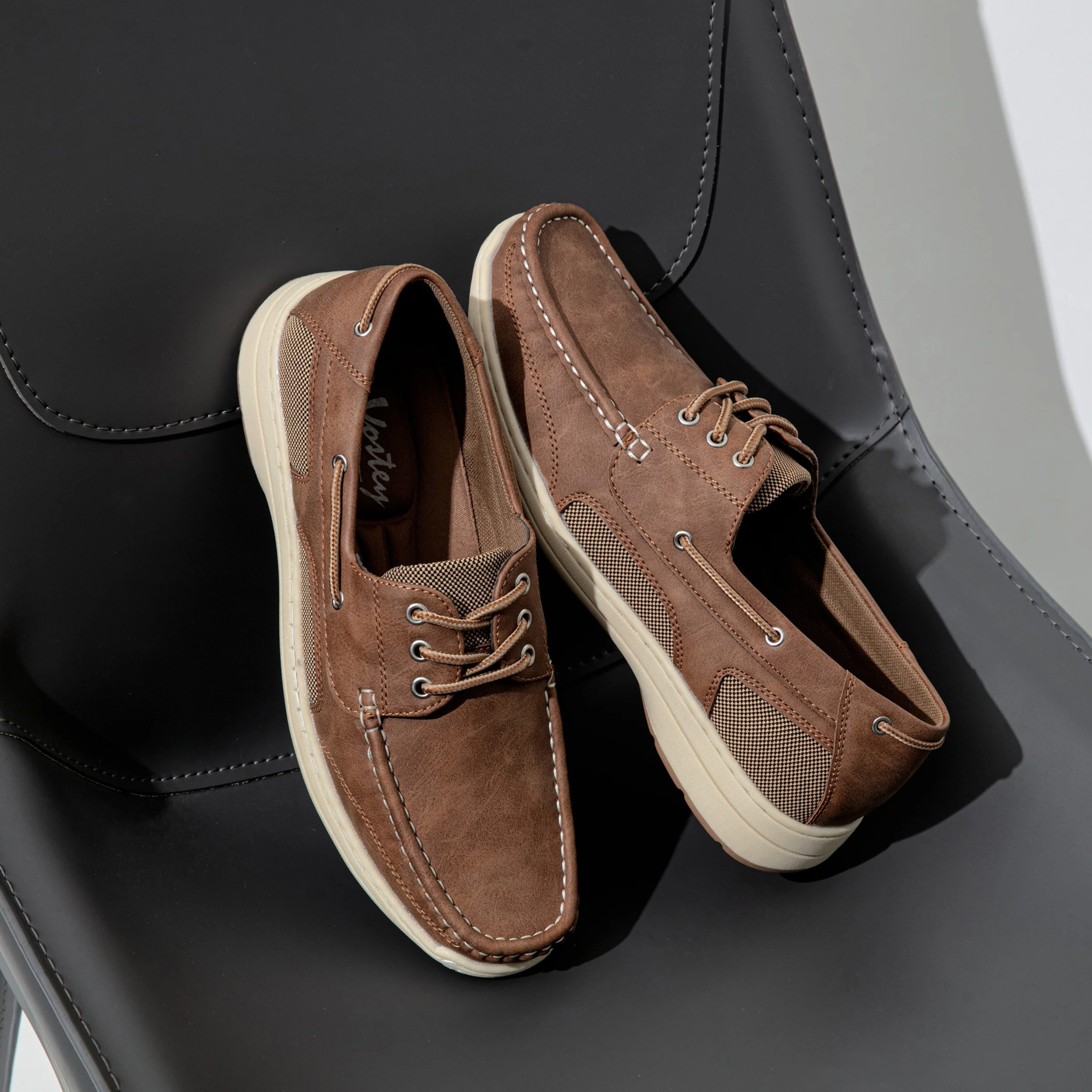 Men's Solid Colour Loafer Shoes, Comfy Non Slip Rubber Sole Casual Durable Dress Shoes, Men's Footwear - Image 3
