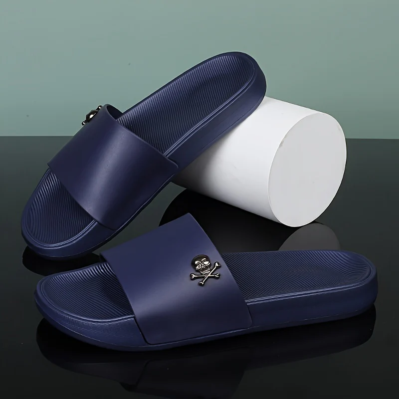 Men's Solid Colour Simple Style Open Toe Breathable Slippers, Comfy Non Slip Casual Soft Sole Slides, Men's Footwear - Image 11