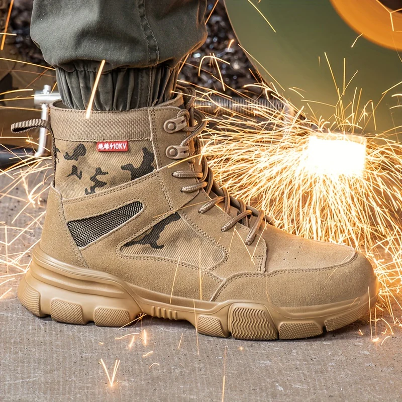 Men's Steel Toe Safety Shoes Puncture Proof Work Shoes Boots, Industrial And Construction Site, men's footwear - Image 5