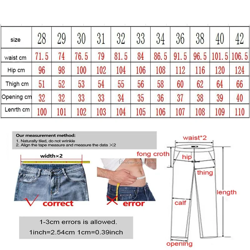 Men's Straight Jeans Denim Dasual High-end Cotton Design Fashion Pants European and American Style Hole Hip Hop Party Plus Size - Image 5