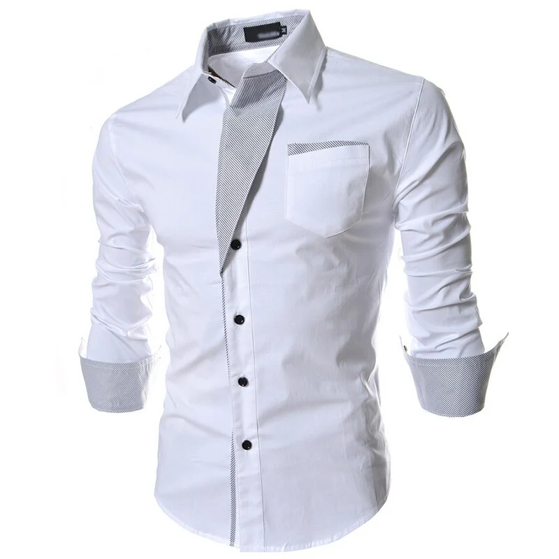 Mens Striped Shirts Long Sleeved Business Slim Fit Male Shirt Black White 2022 Social Clothes Camisa Masculina Vetement Homme - Image 10