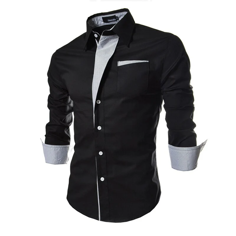 Mens Striped Shirts Long Sleeved Business Slim Fit Male Shirt Black White 2022 Social Clothes Camisa Masculina Vetement Homme - Image 6
