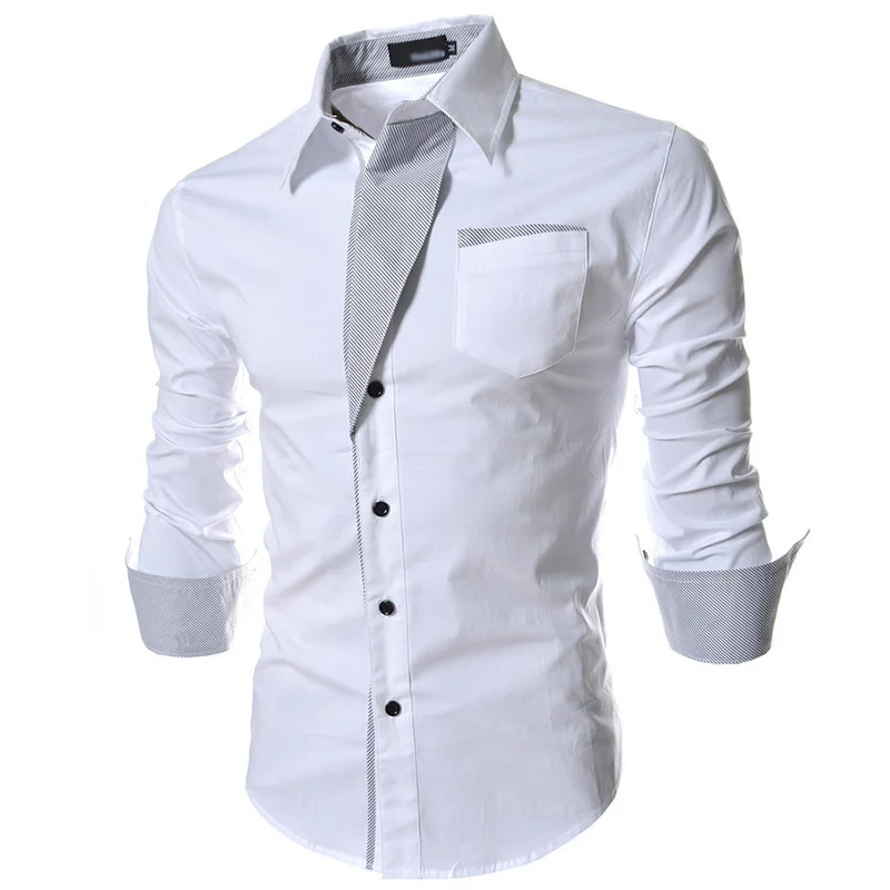 Mens Striped Shirts Long Sleeved Business Slim Fit Male Shirt Black White 2022 Social Clothes Camisa Masculina Vetement Homme - Image 7