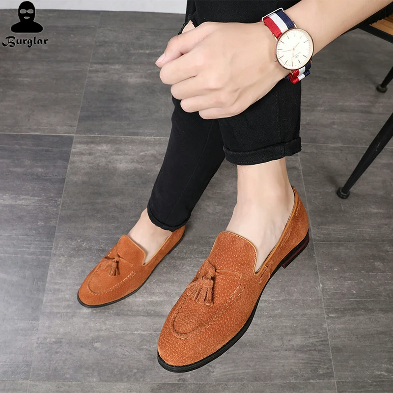 Men's Summer Party Shoes Non-Slip Loafers Moccasins Frosted Men's Shoes - Image 6